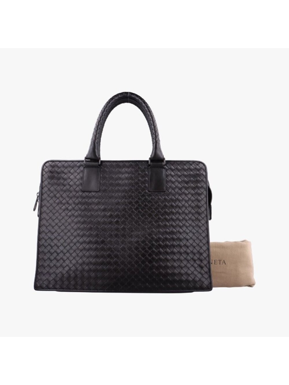 Bottega Veneta Intrecciato Brown Lambskin Handbag